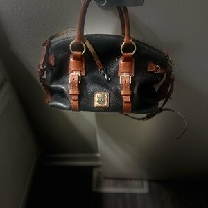 Dooney & Bourke Black and Brown Duffel Bag